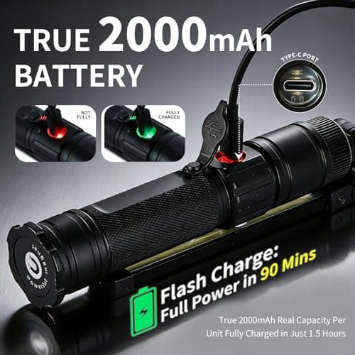Lisaruq Magnetic Work Light Rechargeable, 1200LM，360° Folding LED Mechanic Light with Magnet Base, Type-C Automotive Inspection Flashlight, Tool Gifts for Men，2-Pack - Thumbnail 5