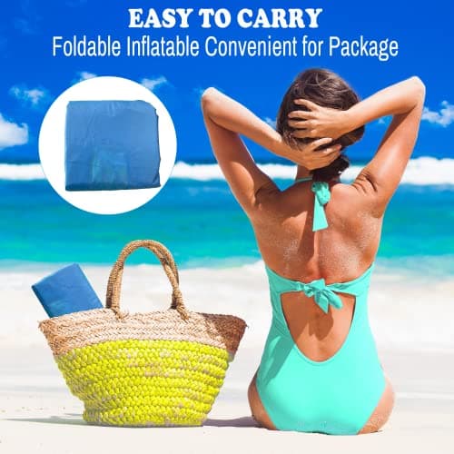 HomeKaren Oversized Pool Floats Lounge 2 Pack 73" X 33", Inflatable Tanning Pool Floaties for Adults, Cooling Pool Raft Lounger Pool Rafts & Inflatable Ride-Ons for Pool Party, Sea, Beach, Lake River - Thumbnail 6