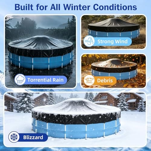Pool Pillows for Above Ground Pool 6 x 6Ft, EPN Ultra-Thick 0.5mm Winter Pool Cover Air Pillow, Freeze-Resistant & Ice Pressure Relief, Heavy Duty Winterize Pool Closing Kit with 49ft Rope, No Leak - Thumbnail 4