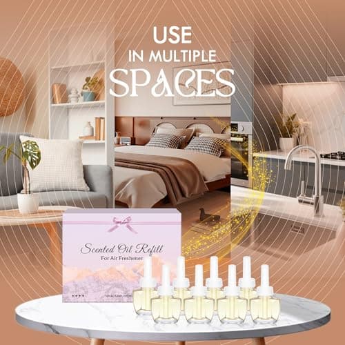 Plug In Air Freshener Refills 8 Pack - Fresh floral, Fruity scent, Complex fragrance, Woody Summer Scents Refill for Home, Bathroom, Compatible with Air Wick & Glade, Not Include Glade Plus - Thumbnail 4