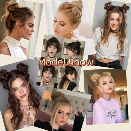 mosorvea Hair Bun #02 Dark Brown Hairpieces Donut Chignon Wrap On Instant 100% Real Human Hair Messy Bun with Elastic Band Donut - Thumbnail 6