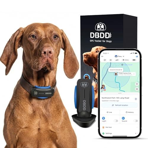 DBDD AI GPS Tracker for Dogs (30lbs+) - Real-Time Location & AI Health Assistant, Electronic Fence Collar for Escape Artists, Waterproof Dog GPS Tracker for Medium Large Dogs, iOS Android - Image 1
