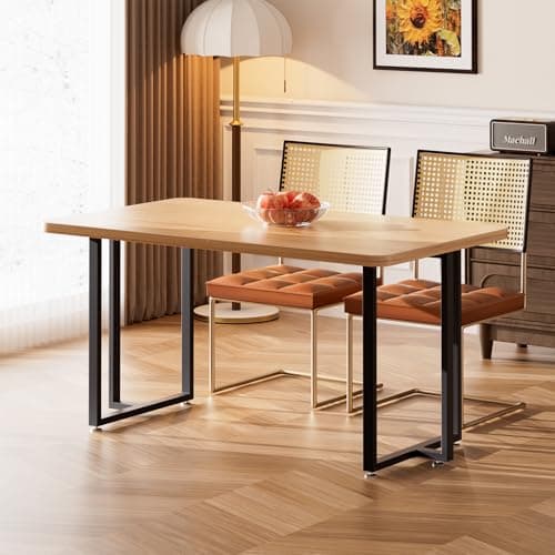 SNYXXOZ Table Legs 28”H x 18”W Heavy Duty Metal Furniture Legs T Shape for Dining Table Kitchen Table Office Desk Table Base Replacement with Adjustable Feet Pads Screws 1000 LBS Load Black Set of 2 - Thumbnail 5
