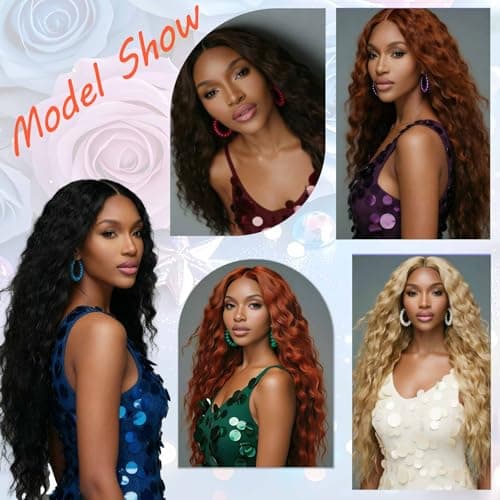 Clip in Hair Extensions Real Human Hair 120g 6pcs Deep Water Wave Curly Human Hair Extensions Double Weft Super Wave Clip ins for Women (33#, 20 Inch) - Thumbnail 6