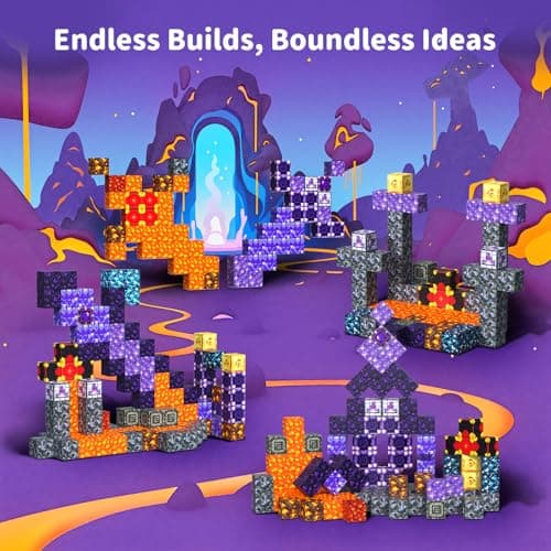 VNLINA Magnetic Blocks Building Toys - 108PCS Magnet Building Block Set Construction Cubes STEM Sensory Stacking Kids Toy for Age 3-5, 4-8, 8-12 - Thumbnail 3