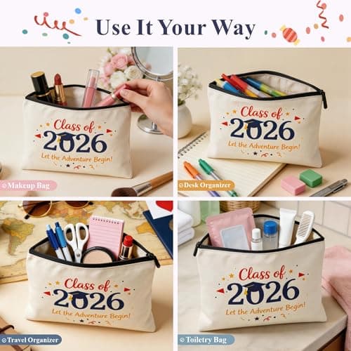 EURGANT Mothers Day Gifts for Mom - Makeup Bag for Women, Birthday Gift First Mother Day for Mom New Mom, Mothers Day Gifts Cosmetic Bag - Thumbnail 6