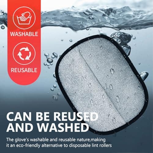 sonluk 2PCS Pet Hair Removal Glove for Dogs&Cats,Upgraded 5-Finger Electrostatic Magic Brush Reusable Pet Hair Remover Glove for Laundry,Carpets,Sofa Gaps and Car Seats(Red) - Thumbnail 6