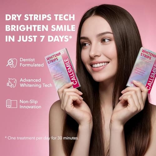 CALLSMILE Whitening Strips for Teeth Sensitive: 64 Strips Gentle Teeth Whitening Strips Enamel Safe Non-Slip Dry Strip Technology Residue Free Daily Oral Care, Mint - Thumbnail 4