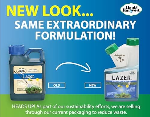 Liquid Harvest Lazer Blue Concentrated Spray Pattern Indicator 8 Ounces Perfect Weed Dye, Herbicide Fertilizer Marking Turf Mark and Marker - Thumbnail 2