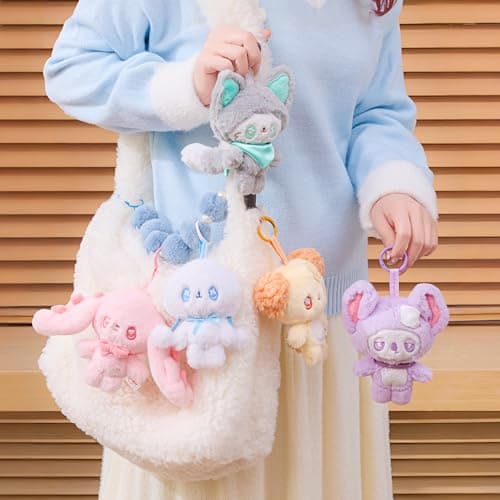 POP JOY Cloobi Plush Blind Box Collectible Plush Keychain Toys 5.1” Soft Stuffed Figure with ID Card, Surprise Blindbox Gift Stuffed Plush(One Random Bag) - Thumbnail 6