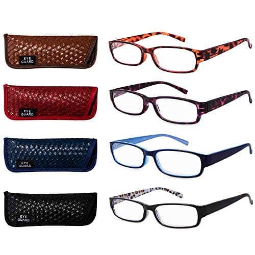 EYEGUARD Readers 4 Pack of Thin and Elegant Womens Reading Glasses with Beautiful Patterns for Ladies 2.50 - Image 1