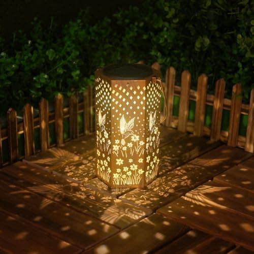 Solar Lanterns Outdoor Waterproof Garden Decor - Birthday Gifts for Women, Men, Mom, Father, Garden Gifts, Hummingbird Solar Lights Outdoor Decor for Outside, Yard, Patio, Lawn, Landscape Path Lights - Image 1