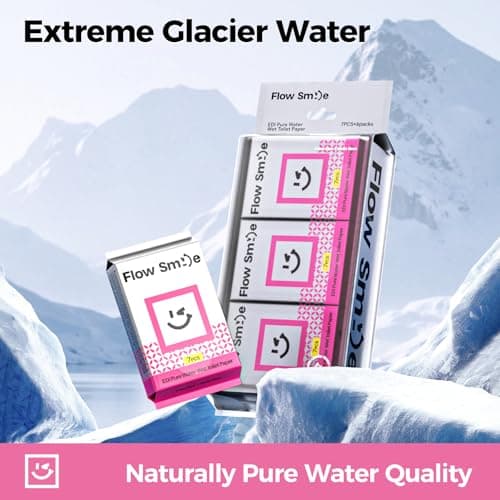 FLOW SMILE Flushable Wipes Travel Mini Size - 99.5% Water, Unscented Gentle for Sensitive Skin - Travel Essentials for Adults, Kids, Baby Care, Family, 42 Counts (6 Packs of 7) - Thumbnail 5