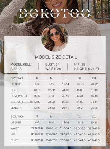 Dokotoo Womens Chocolate Brown Winter Christmas Clothes Cropped Cardigan Long Sleeve Fall Outfits 2026 Open Front Button Down Shirt Jackets Winter Clothing for Women,Coffee Small - Thumbnail 6