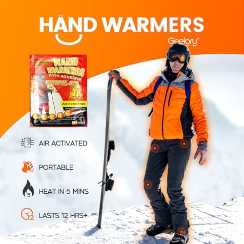 Hand Warmers Disposable 125Pcs, Long-Lasting Up to 12 Hours for Warm Body, Safe Portable Hand Warmers for Hand and Foot, Heater for Camping, Fishing, Winter for Women Men Mom Dad - Thumbnail 2