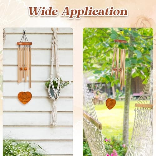 Gifts for Mom, Mom Birthday Gifts Wind Chimes 25.6", Garden Hanging Decor Gift Suitable for Moms from Daughter Son, Unique Mother Gift for Christmas, Valentines Day, Mothers Day, Patio Decoration - Thumbnail 4