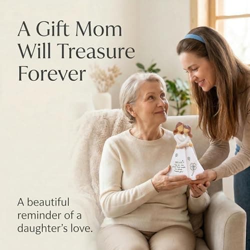 VDOR Mother Daughter Figurine for Mom: Hand-Painted Resin Statue Engraved “You Made Me Whole” – Treasured by Moms for 10 Years – Sentimental Gift for Mother’s Day or Birthday - Thumbnail 2