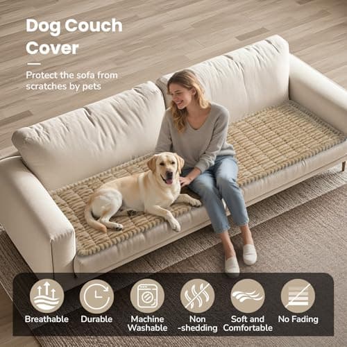 PIGLOG Pet Couch Cover Dogs Washable Couch Protector Non-Slip Dog Mat for Couches and Sofas Pet Friendly - Thumbnail 2