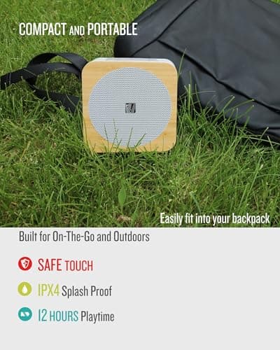 Soundfreaq Sound Spot II SFQ-18: Portable Bluetooth Speaker with Powerful Bass, Nature Sounds, Ambient Light, and Speakerphone (White) - Thumbnail 5