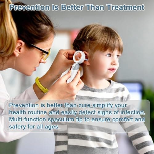 Aspoven Otoscope Ear Camera with Light, 1.4” Screen 1080P HD Ear Scope, 12 Silicone Specula Tips, Photo & Video Recording, Type-C Rechargeable, Ear Cleaning Camera for Adult Kid and Pet - Thumbnail 5