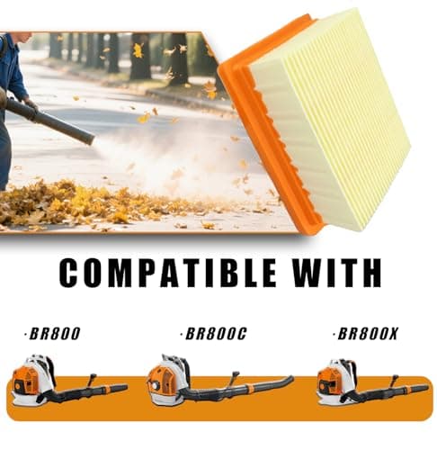 3PCS For Stihl BR800 BR800C BR800X Magnum Backpack Leaf Blower Air Fuel Filter Spark Plug Kit, For Stihl BR800 BR800C BR800X 4283-141-0300 4283-141-0300A 4283-141-0300B 0000-350-3518 0000-350-6202 - Thumbnail 4
