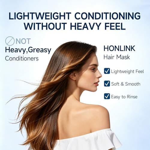 HONLINK Hair Restoring Cream with Keratin & Polypeptides, Repair & Smooth Damaged Hair, Reduce Frizz, Add Shine & Moisture, Daily Hair Care Treatment, Valentine’s Day Hair Care Gift - Thumbnail 5