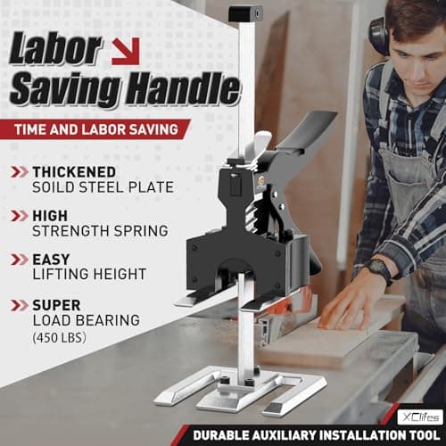 XClifes Labor Saving Arm Jack Handle 2 Pack, Construction Jack, Wall Tile Locator, Multi Function Height Adjustment Lifting Device, Door Panel Lifting Cabinet, Raised 6.69 in, Pair Dynamic Load 450 LB - Thumbnail 2