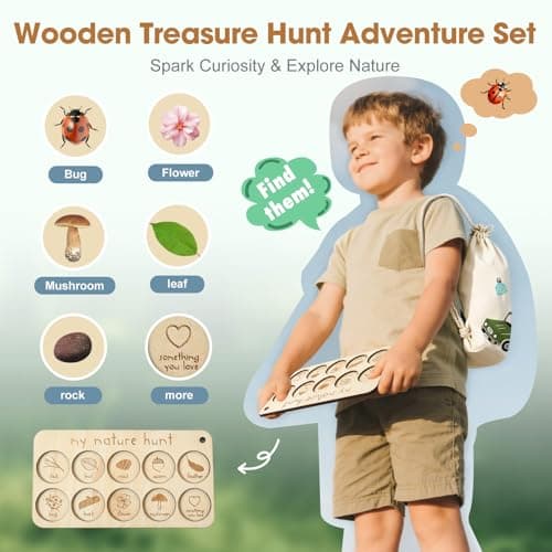Bug Catcher Kit for Kids, Bug Catching Kit with Bug Box, Learning Cards & Observation Board, Outdoor Toys Scavenger Hunt Play Set, Adventure Set for Backyard & Camping Fun Gift for Girls Boys - Thumbnail 2