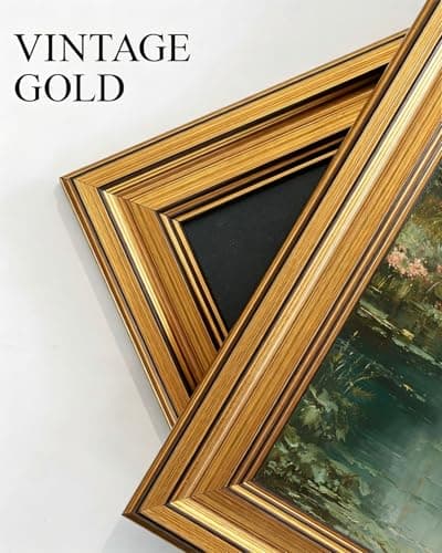 Gold Framed Wall Art, Vintage Mallard Duck Canvas Prints, Flying Ducks Rustic Cabin Lake Picture Wall Decor, Farmhouse Wildlife Nature Artwork for Living Room Hunting Lodge, Man Cave 9x11 inch - Thumbnail 3