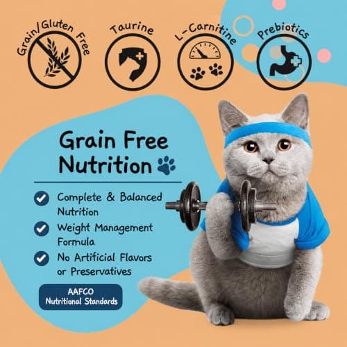 MOOCHIE Weight Control Grain Free Wet Cat Food — Salmon, Chicken, Lamb & Beef Liver - No Artificial Flavors or Preservatives - 12 × 3 oz cans - Thumbnail 4