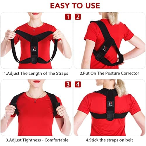 Schiara Posture Corrector for Men and Women, Comfortable Upper and Back Brace, Adjustable Back Support for Back, Shoulder and Neck - Thumbnail 4
