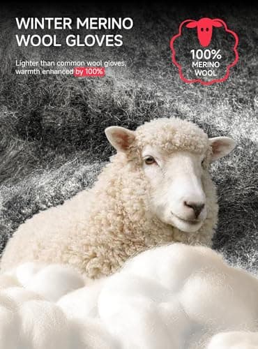 TRENDOUX Cashmere Warm Gloves - Women's Men's Cold-Weather Gloves, Stretchy Premium Fit for Ladies Girl Outdoor Activities Dark Gray M - Thumbnail 2