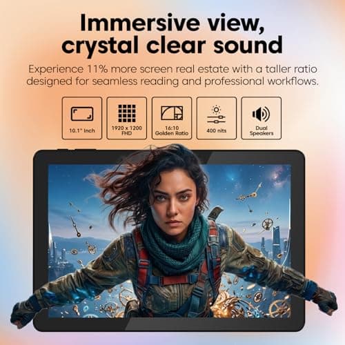 Fusion5 2026 New Version 10.1" Windows 11 Tablet PC - Built in USA - 15th Gen CPU, 12GB DDR5 RAM, 512GB SSD, 10 inch FHD+, Metallic, 158% Faster Than the Old Version of Our Windows Tablet Computer - Thumbnail 5