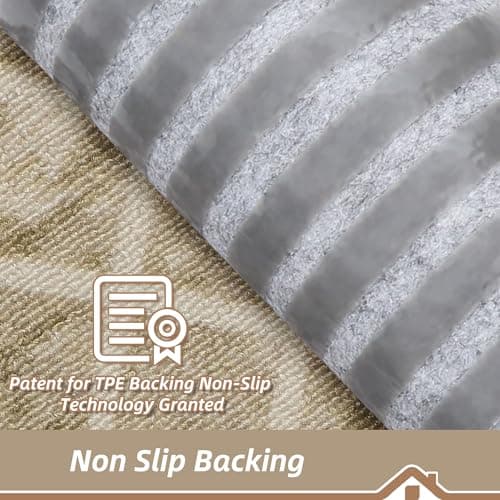 BEQHAUSE Stair Treads for Wooden Steps Non-Slip Indoor Stair Runner Washable Carpet For Stairs Self-Adhesive Stair Rug for Elders Kids and Pets, 8X30 In, 15 PCS, Geometric Diamond Pattern, Light Brown - Thumbnail 4
