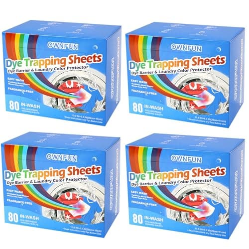 OWNFUN Color Catchers Sheet for Laundry Color Absorber Sheets Allow Mixed Washes Color Catcher Sheets for Clothes Quilts Washing Fragrance Free Color Grabbers Laundry Sheet