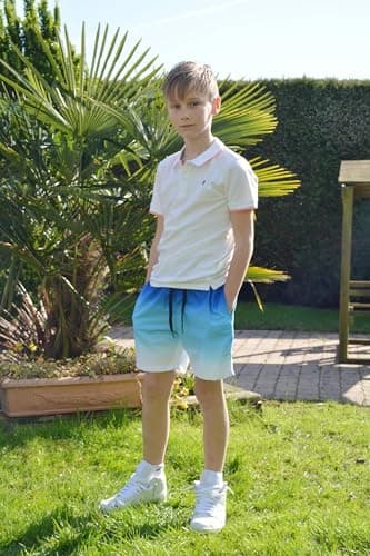 Cozople Little Boys Swim Trunks with Stretchy Boxer Brief Liner Bathing Suit Stylish Blue Ombre Blue Swimming Shorts Summer UPF Quick Dry Boardshorts for Beachwear Swimwear Size 4t - Thumbnail 5