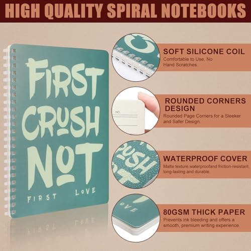 Niodel 4 Pack A5 Spiral Notebook for Note Taking, 6 X 8 inch Waterproof Softcover 80 Sheets/160 Pages Journals Writing Lined Notebooks Bulk for Study Back to School Office Work Personal Supplies - Thumbnail 3