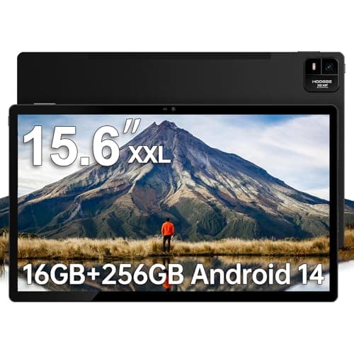 HOOGEE 15.6 Inch Pro Tablet Android 14 Large Tablets 2025 Helio G99 Octa-Core 16GB+256GB, 1TB Expandable, 1080P 12000mAh 30W Fast Charge (Inches, 15.6, Black, 256, GB) - Image 1