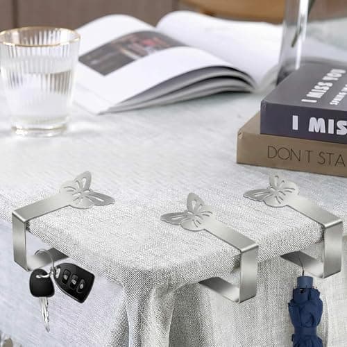 Tablecloth Clips for Outdoor Thick Tables 10 Pack, Butterfly Picnic Table Cloth Holder Clip Indoor, Heavy Duty Stainless Steel Cover Clamp for Party Wedding Home Restaurant Camping Accessories - Thumbnail 4