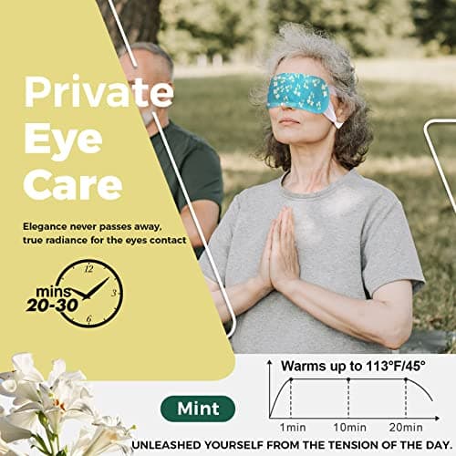 16-Pack Steam Eye Masks for Dry Eyes, Jasmine Warm Eye Mask for Tired Eyes, Relief Fatigue & Dark Circle, Heat Sleep Mask for Puffy Eye, Disposable Eye Mask, Warm Compress for Eyes, Travel Ready - Thumbnail 3