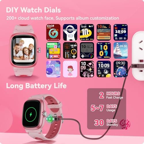 Smart Watch for Kids with Heart Rate Sleep Monitor, Games/Alarm/IP68 Waterproof Smart Watch for Boys Girls, Step Calorie Pedometer Activity Tracker, Kids Fitness Watch Birthday Gifts for Aged 4-16 - Thumbnail 4