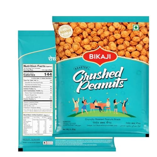 Bikaji Roasted Crushed Peanuts 400g |Indian Snacks, Crunchy Indian Namkeen Snack | Traditional Roasted Peanut Crumbles | Perfect for Tea Time, Parties & On-the-Go Munching - Thumbnail 2
