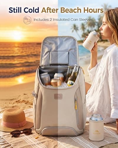 MATEIN HER Cooler Backpack for Women with Hook-and-Loop Top Lid for Beach - Thumbnail 5