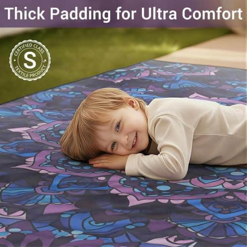 memKiya 60x80" Picnic Blankets Waterproof Beach Blanket Outdoor Sandproof Foldable Park Lawn Grass Concert Mat Portable Tent Rugs Camper Inside Outside Camping Gifts Accessories Road Trip Necessities - Thumbnail 5