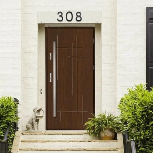 8 Inch House Numbers for Outside Modern | Large Floating Black House Numbers | Address Numbers/Door Garage Gate |911 Visibility Signage (7) - Thumbnail 4