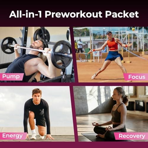 OxyEnergy Stim-Free Pre Workout Powder -Orange, 30 On-The-Go Packets, 130mg Low Caffeine with Beta Alanine, L-Citrulline, Creatine & Taurine |Pump, Energy & Focus, for Sensitive Users, Evening Workout - Thumbnail 6