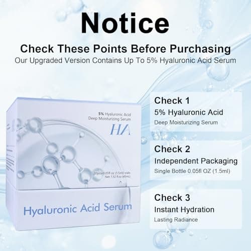 5% Hyaluronic Acid Serum Ultra Moisturizing & Elastic Skin - Wake Nature Perfection Hyaluronic Acid - Anti-Aging Serum for Face Single-Use Vials Skincare - Repair Sensitive Skin (1.5 ml)*30 - Thumbnail 2