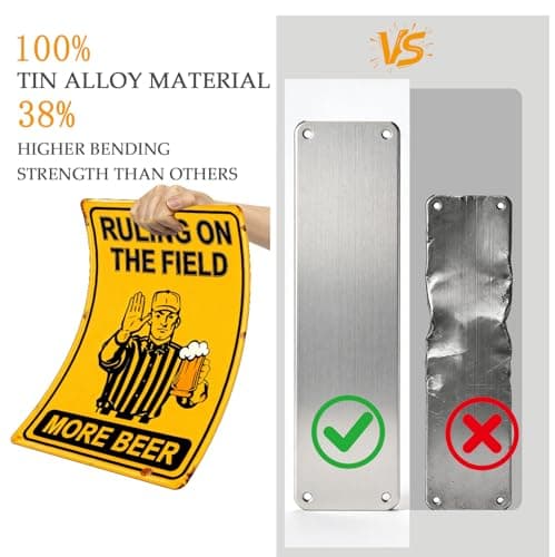 Funny Football Gifts for Men – Vintage Sports College Football Decor 8x12 Vintage Man CaveDecor Tin Sign Bar decor, Party Wall Decoration for Guys Home Bar, Unique Sports Present Idea 01 - Thumbnail 5