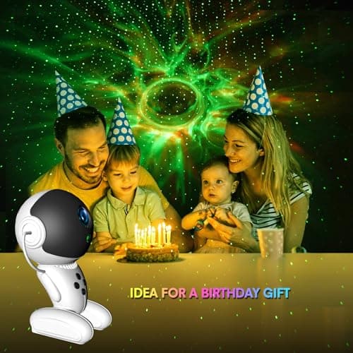 Astronaut Star Projector Galaxy Night Light, Space Projector with Remote and Timer, Starry Nebula Ceiling LED Lamp, Kids Room Decor Aesthetic, for Christmas, Birthdays, Valentine's Day - Thumbnail 3