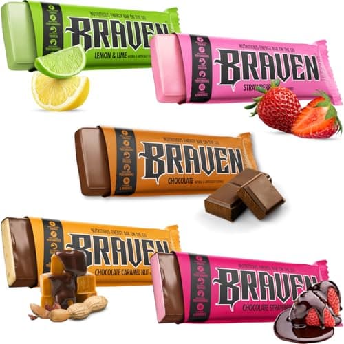 Braven Bar Classic Energy Bars Variety Pack (1.59 oz, Pack of 10) – Energy Snacks with 5g Protein, and 13 Vitamins & Minerals – Energy Chews Alternative & Protein Snack - Gluten Free, Allergen-friendly snacks - Image 1
